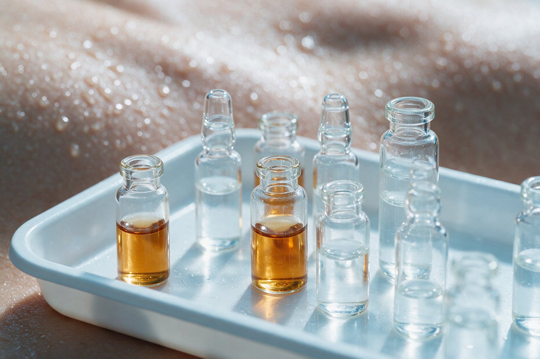 Mesotherapy cocktail vials in a chilled clinic tray — mesotherapy buying guide