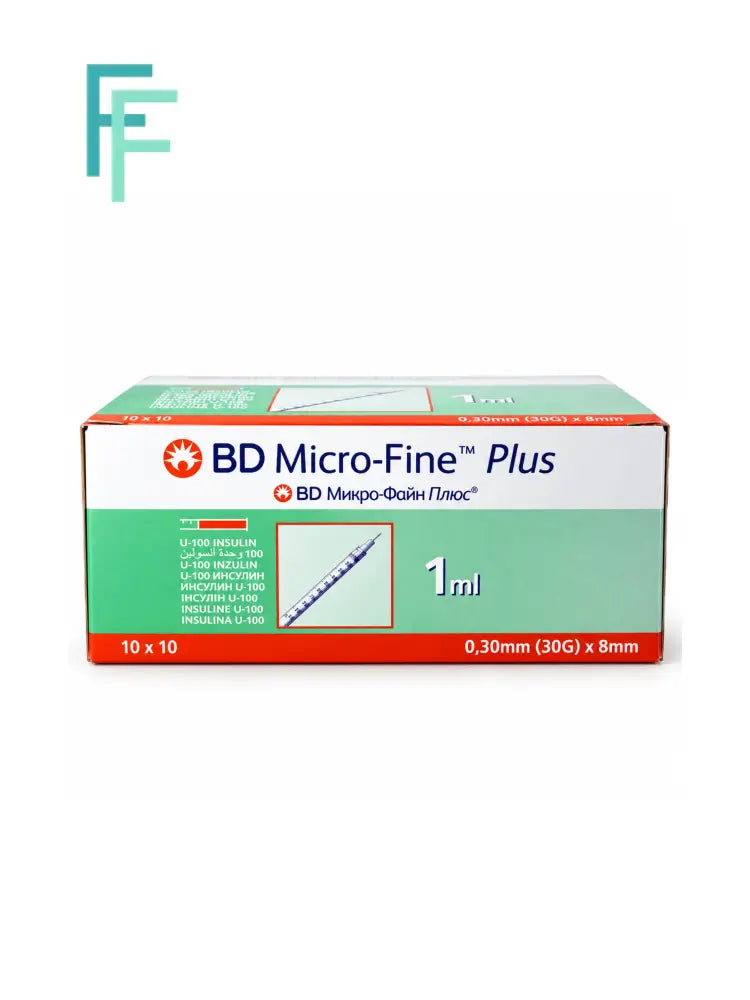 BD MicroFine Plus Insulin Syringes 1ml 30G x 8mm (x100)